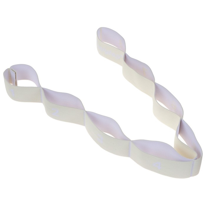 Эспандер-лента ONLYTOP, эластичная, с захватами, 90х4 см, цвет бежевый Эспандер-лента ONLYTOP, эластичная, с захватами, 90х4 см, цвет бежевый