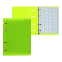 Тетрадь на кольцах A5 120 листов в клетку Calligrata Салатовая, пластиковая обложка, блок офсет Тетрадь на кольцах A5 120 листов в клетку Calligrata Салатовая, пластиковая обложка, блок офсет