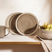 Набор тарелок фарфоровых SL Home &laquo;Мольвено&raquo;, d=27 см, цвет коричневый