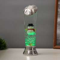Лава лампа &laquo;Снеговик&raquo; LED 3хААА, USB серебро 6,5х8х23,7см