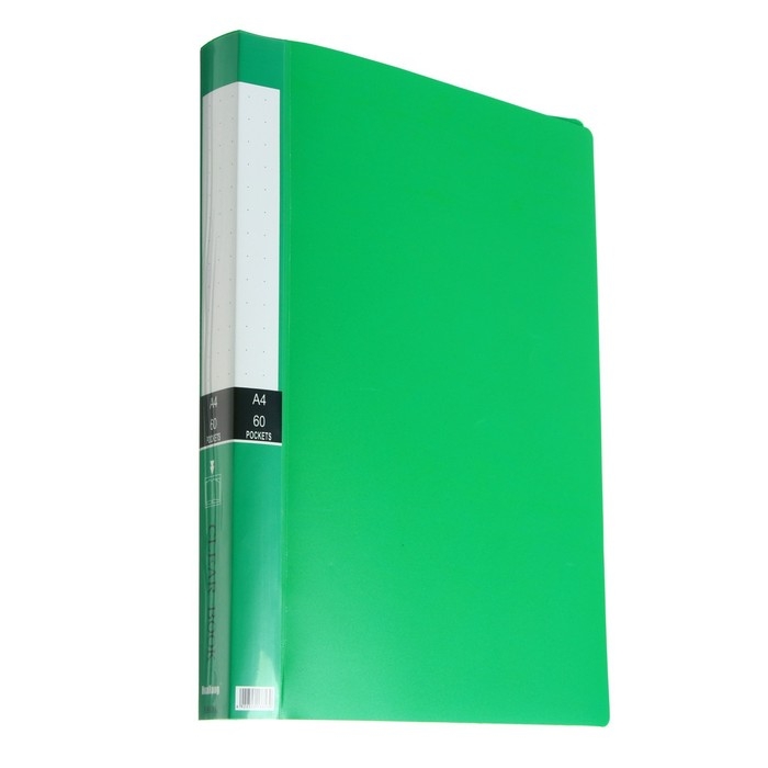 Папка А4, 60 прозрачных файлов, 400 мкм, МИКС