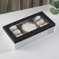 Сервиз керамический чайный «Снежная лавина», 12 предметов: 6 кружек 80 мл, 6 блюдец d=11,2 см, цвет МИКС Сервиз керамический чайный «Снежная лавина», 12 предметов: 6 кружек 80 мл, 6 блюдец d=11,2 см, цвет МИКС