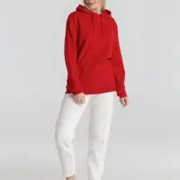 Толстовка с капюшоном унисекс Hoodie, красная, размер S Толстовка с капюшоном унисекс Hoodie, красная, размер S