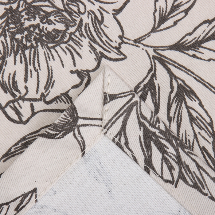 Скатерть Этель "Black flowers" 149х220см, 100% хл, саржа 190 г/м2