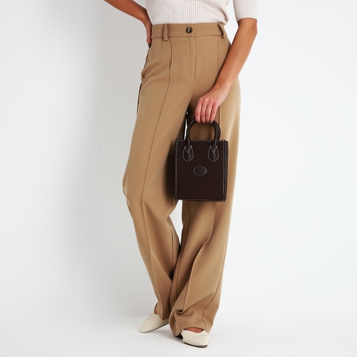 Сумка женская тоут на молнии, цвет коричневый Сумка женская тоут на молнии, цвет коричневый