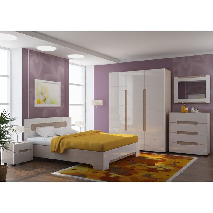 Комод Палермо, 900х1010х446, Дуб сонома/Белый глянец МДФ Комод Палермо, 900х1010х446, Дуб сонома/Белый глянец МДФ