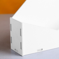 Кашпо деревянное 21&times;6&times;18 см Конверт "Доброе Сердце", белый Дарим Красиво