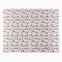 Скатерть Доляна "Red flowers" 145х220 см, 100% п/э