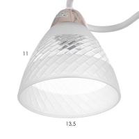 Люстра "Линда" 2х60Вт Е27 Белый, золото 47х16х23см Люстра "Линда" 2х60Вт Е27 Белый, золото 47х16х23см