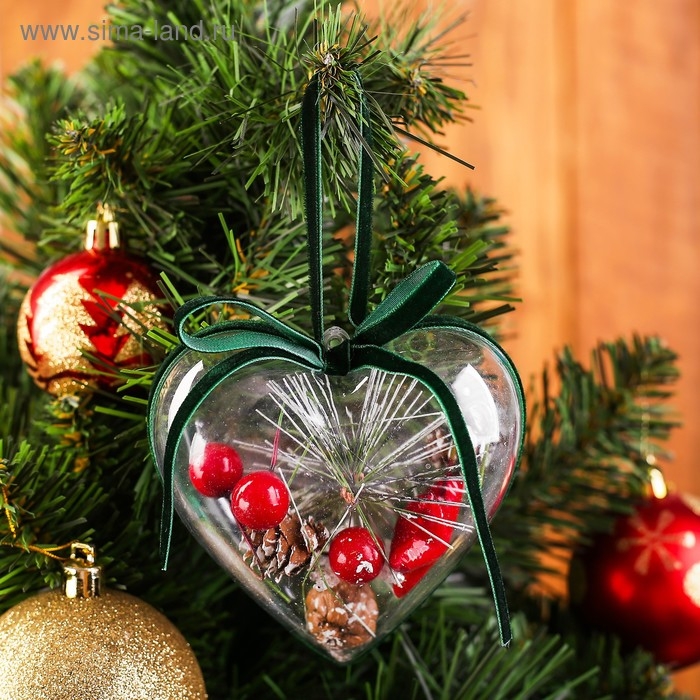 Подвеска с природным декором &laquo;Зимнее сердце&raquo;