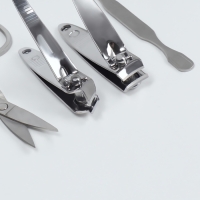 Набор маникюрный &laquo;Нежность&raquo;, 6 предметов, в футляре, цвет розовый