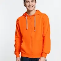 Толстовка на молнии с капюшоном Siverga, оранжевая, размер XS