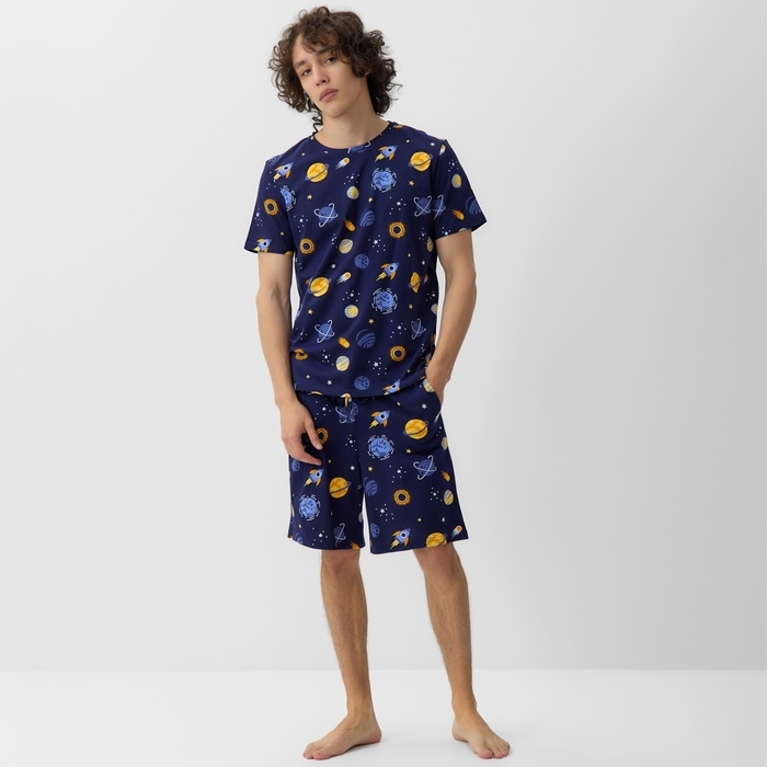 Пижама мужская (футболка и шорты) KAFTAN Space, р-р 50 Пижама мужская (футболка и шорты) KAFTAN Space, р-р 50