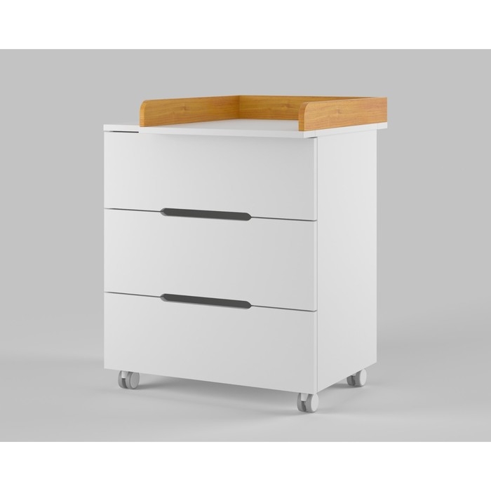 Комод пеленальный детский ИНКАНТО Anniken ЕCCO 800/3, 83х45х97 см., 3 ящика, цвет белый/бук