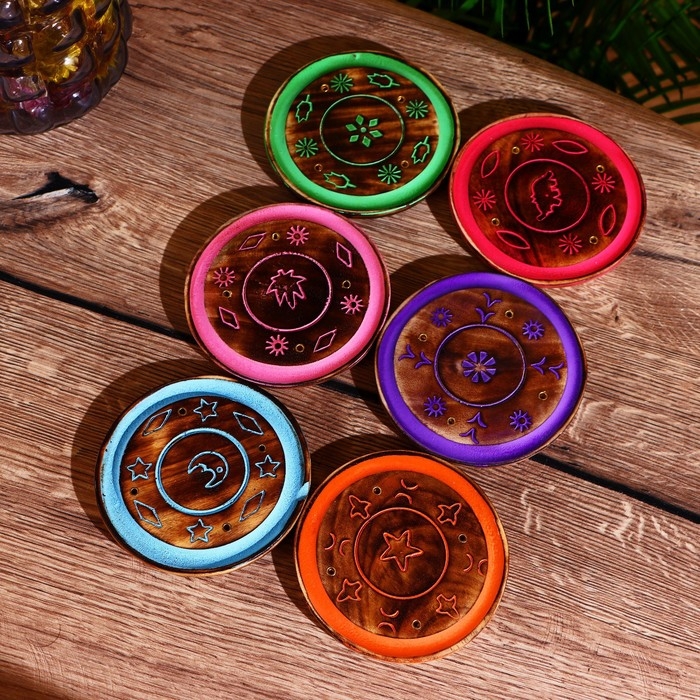 Подставка под благовония Подставка под благовония "Небесное счастье" 10х10х1 см МИКС