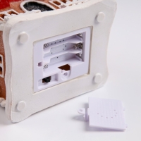 Светодиодная фигура «Пряничный домик» 18 × 12 × 10 см, полистоун, батарейки АААх2 (не в комплекте), свечение тёплое белое Светодиодная фигура «Пряничный домик» 18 × 12 × 10 см, полистоун, батарейки АААх2 (не в комплекте), свечение тёплое белое