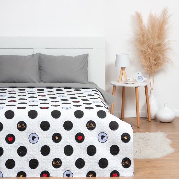 Покрывало LoveLife 1,5 сп Hello 150*210±5см, микрофайбер, 100% п/э Покрывало LoveLife 1,5 сп Hello 150*210±5см, микрофайбер, 100% п/э