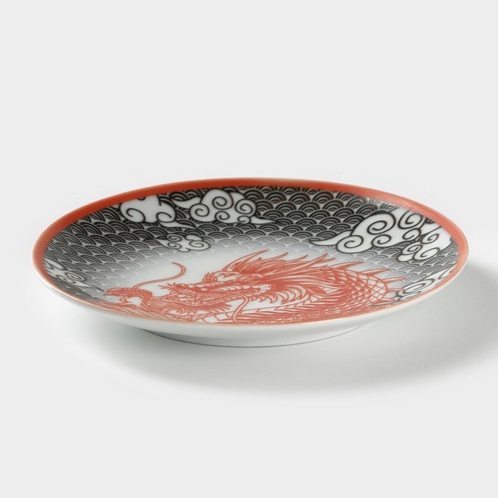 Тарелка &laquo;&lrm;Огненный дракон&raquo;, d=17,5 см, фарфор