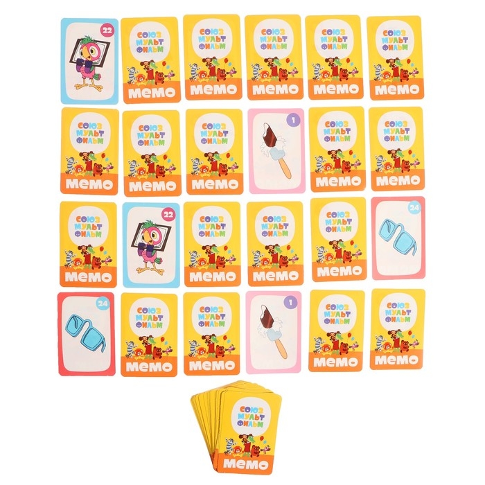Настольная игра &laquo;МЕМО. Союзмультфильм&raquo;, 2-6 игроков, 3+, 50 карточек