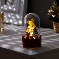 Светодиодная фигура под куполом «Оленёнок» 6 × 9.5 × 6 см, дерево, батарейки LR1130х3 (в комплекте), свечение тёплое белое Светодиодная фигура под куполом «Оленёнок» 6 × 9.5 × 6 см, дерево, батарейки LR1130х3 (в комплекте), свечение тёплое белое