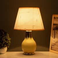 Лампа настольная "Альба" 1х40Вт Е14 бежевый/золото 24х24х40см Лампа настольная "Альба" 1х40Вт Е14 бежевый/золото 24х24х40см