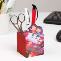 Карандашница "Мечтай, побеждай!" ракета, 6х6х10 см Карандашница "Мечтай, побеждай!" ракета, 6х6х10 см