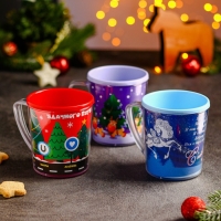 Термокружка пластиковая «С Новым годом!», 400 мл, рисунок МИКС Термокружка пластиковая «С Новым годом!», 400 мл, рисунок МИКС