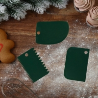 Новый год. Набор кондитерских шпателей &laquo;Чудеса случаются&raquo;, 11.5&times;8 см, 11.2&times;6.5 см, 10&times;7 см, 3 шт