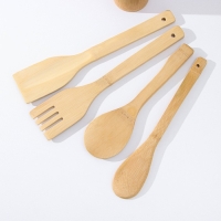 Набор кухонных принадлежностей Доляна &laquo;Дуновение леса&raquo;, 4 предмета на подставке: 2 лопатки, 2 ложки