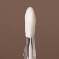 Кисть для масок &laquo;SILVER&raquo;, с лопаткой, 14 (+/- 1) см, цвет серебристый/белый