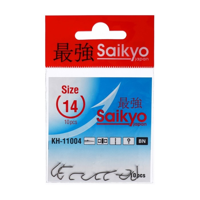 Крючки Saikyo KH-11004 Crystal BN № 14, 10 шт Крючки Saikyo KH-11004 Crystal BN № 14, 10 шт