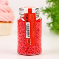 Кондитерская посыпка "Сердце" красная, 50 г Кондитерская посыпка "Сердце" красная, 50 г