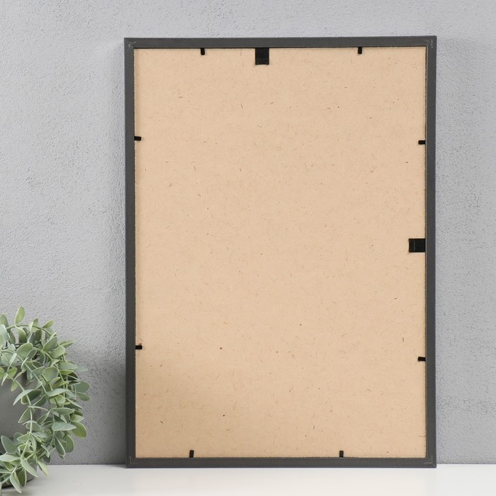 Фоторамка пластик "МИРАМ" 29.7х42 см, (A3) 636421, серебро (пластиковый экран)