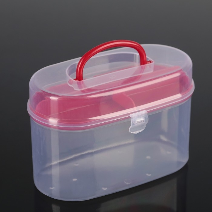 Органайзер для хранения со вставкой, 15&times;7,5&times;10 см, цвет МИКС