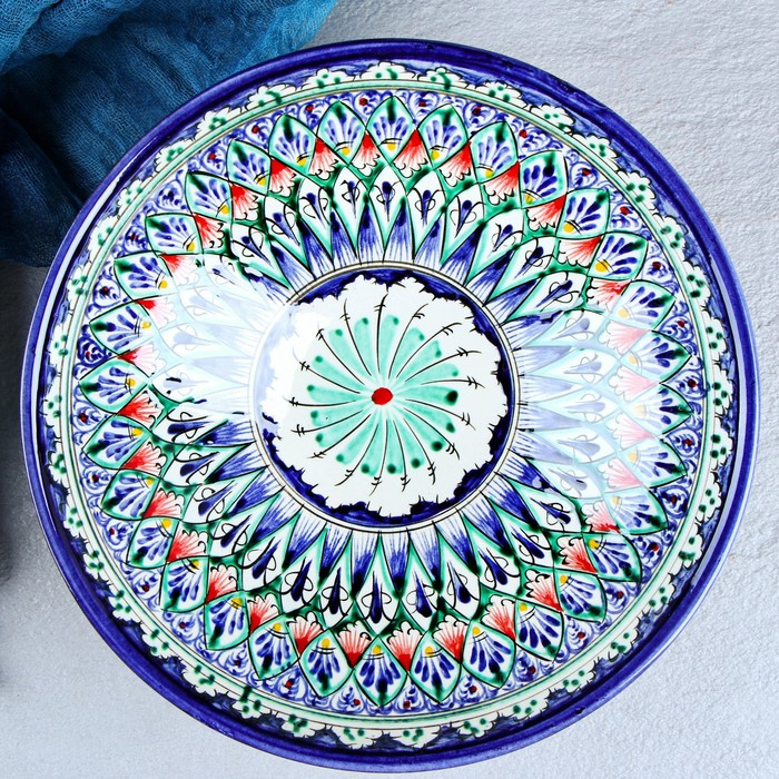 Супница Риштанская Керамика Супница Риштанская Керамика "Цветы", 25 см, микс