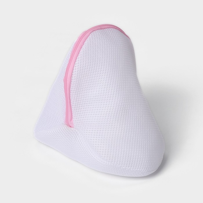 Мешок для стирки нижнего белья Доляна, 20&times;20&times;20 см, трёхслойный, крупная сетка, цвет белый