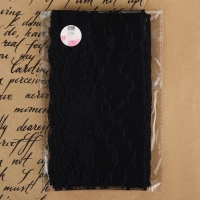 Кружево капроновое, 90 мм &times; 3 &plusmn; 0,5 м, цвет чёрный