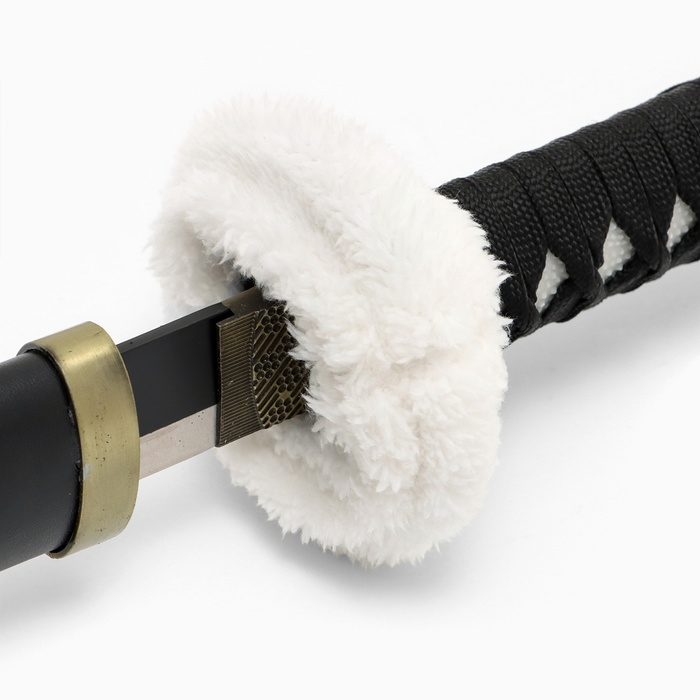 Сувенирное оружие Сувенирное оружие "Катана Ло" 103 см, клинок 68 см, чёрная с белым, на подставке