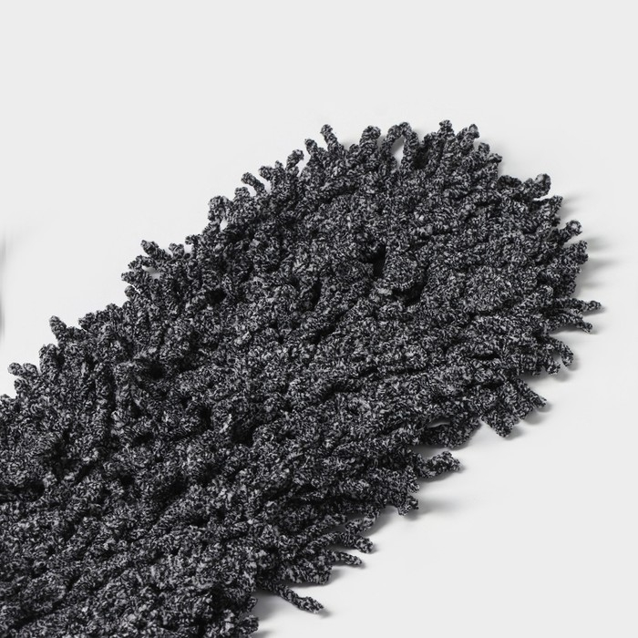 Насадка для плоской швабры Доляна, микрофибра, 62&times;13 см, цвет серый