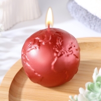 Свеча фигурная "Шар. Планета", 6х5,5 см, красный, в коробке Свеча фигурная "Шар. Планета", 6х5,5 см, красный, в коробке