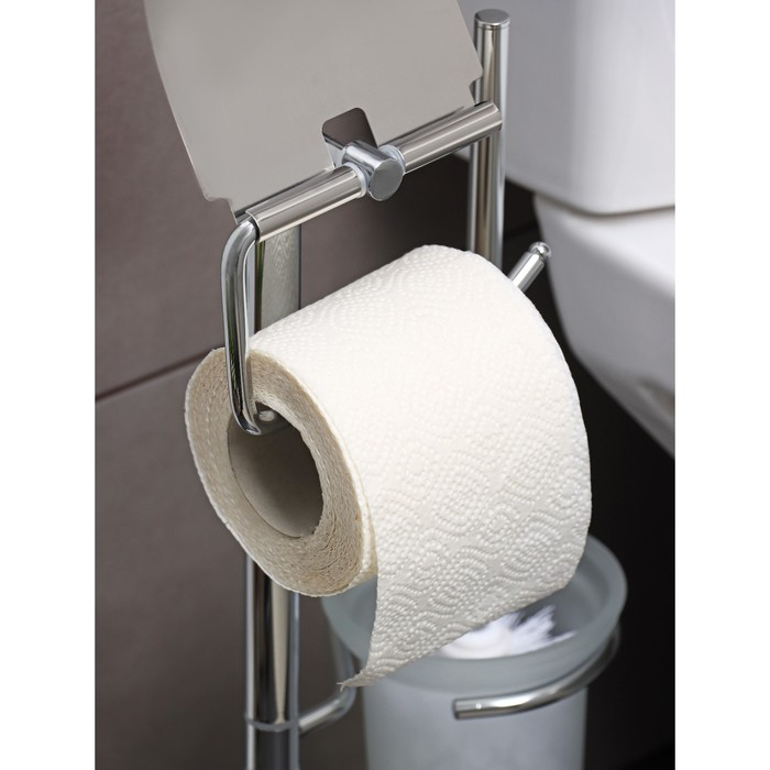 Стойка с тремя аксессуарами для туалета, 80 см, цвет хром Стойка с тремя аксессуарами для туалета, 80 см, цвет хром