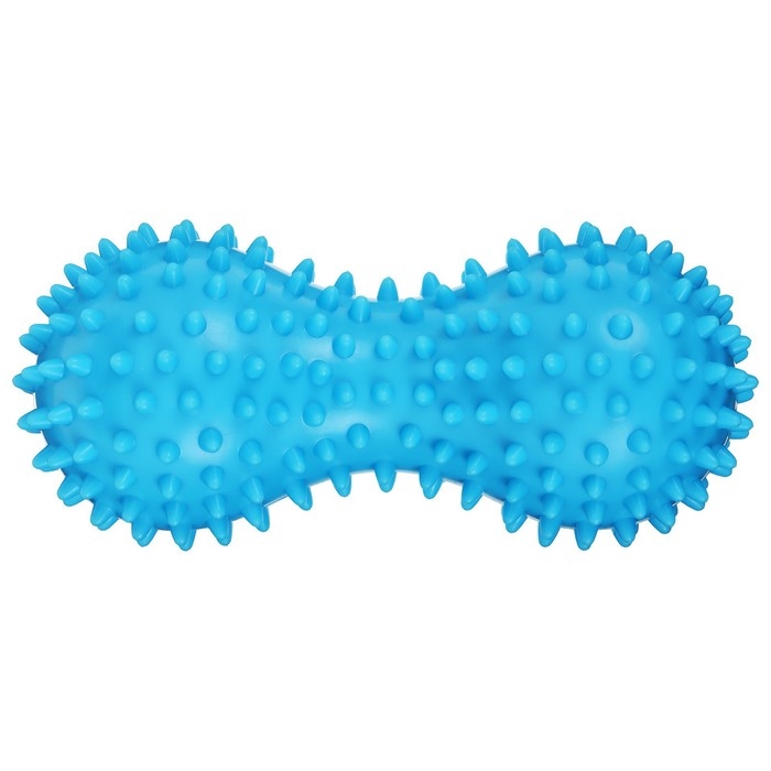 Мяч массажный ONLYTOP &laquo;Зайка&raquo;, двойной, цвет голубой