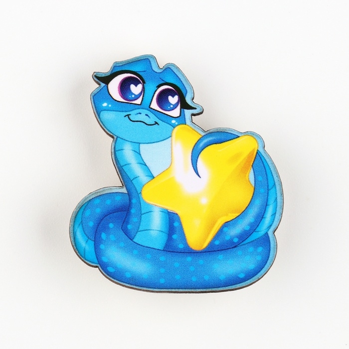 Новый год 2025! Новогодний значок в коробочке &laquo;Новый год: Змейка&raquo; 3,1 х 3,5 см