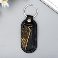 Брелок металл, кожзам "Крыло" 9х4 см Брелок металл, кожзам "Крыло" 9х4 см