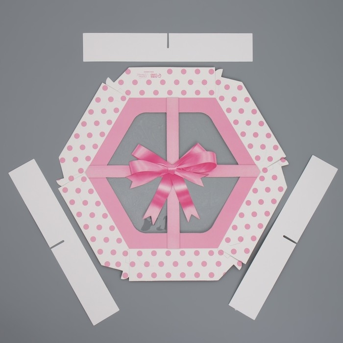 Коробка кондитерская складная, упаковка &laquo;Бант&raquo;, 23 х 23х 4 см