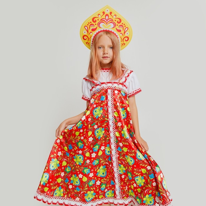 Карнавальный кокошник &laquo;Царица&raquo; из фетра