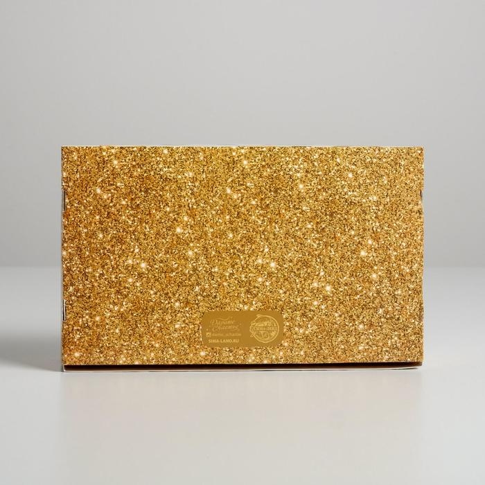 Коробка для эклеров с вкладышами - 5 шт &laquo;Happy New Year&raquo;, 25,2 х 15 х 7 см, Новый год