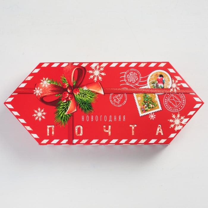 Подарочная коробка - конфета новогодняя складная &laquo;Новогодняя почта&raquo;, 18 х 28 х 10 см, Новый год