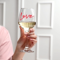 Бокал для вина &laquo;Love&raquo;, деколь, 350 мл