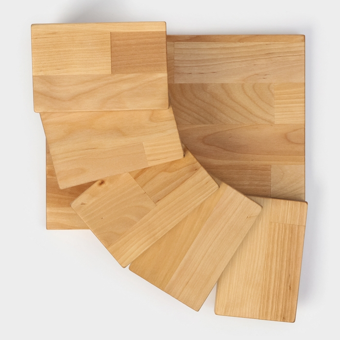 Доска для подачи с подиумами, этажерка 28&times;19.5&times;11см, берёза